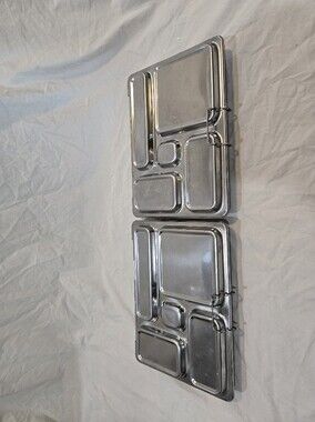 Stainless Steel  Rover Lunchbox's Compartment Tray Set - Silver